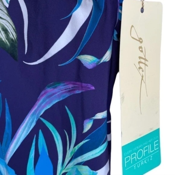 New! Profile by Gottex Floral Lace Up One Piece - Picture 5 of 7